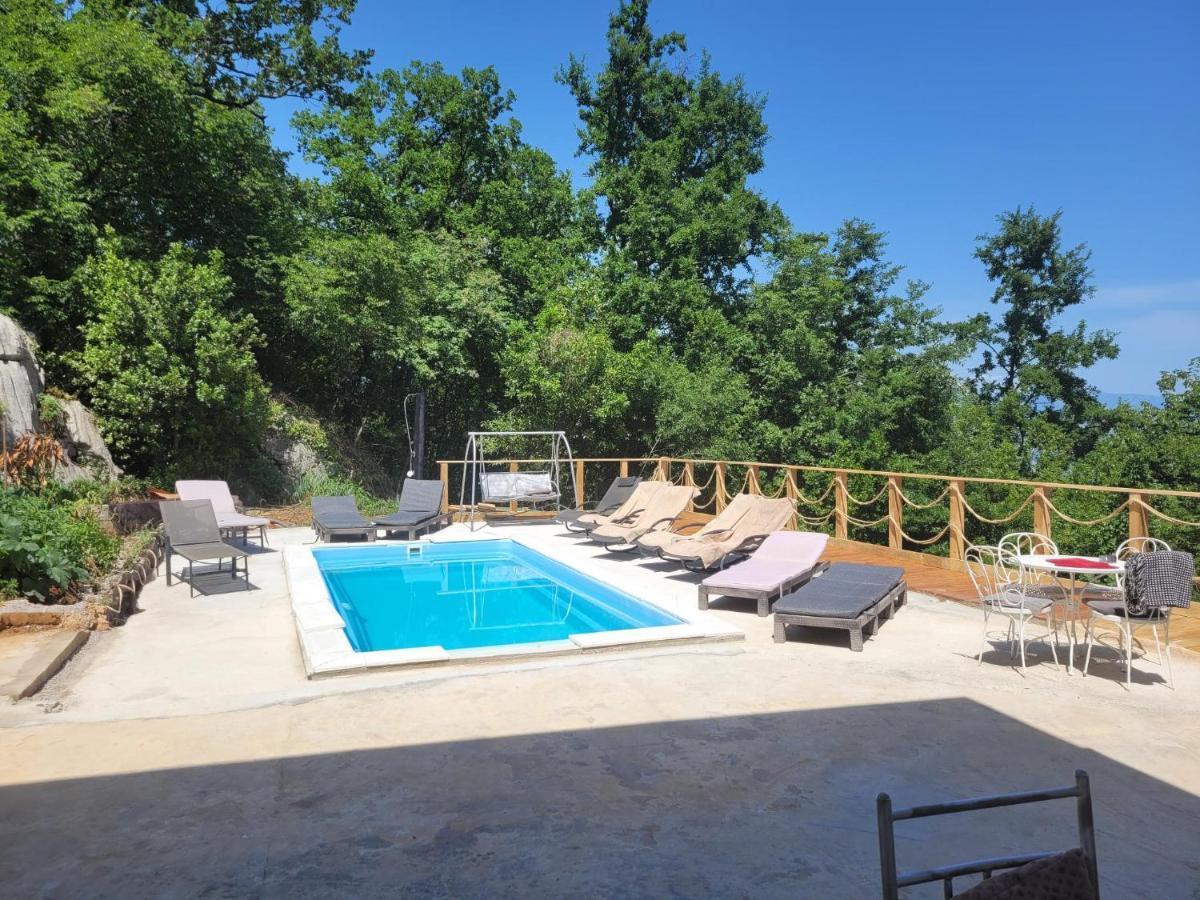 Ferienwohnung Mit Pool Kroatien Mit Meerblick Und Pool Lovran Exteriér fotografie
