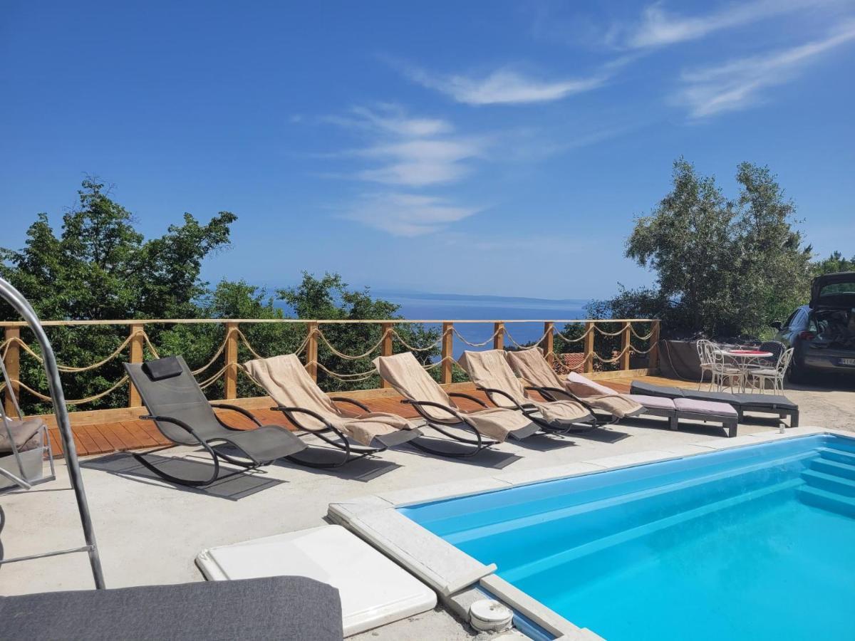 Ferienwohnung Mit Pool Kroatien Mit Meerblick Und Pool Lovran Exteriér fotografie