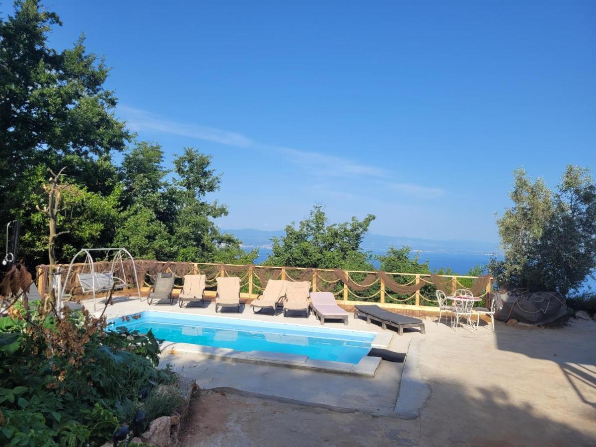 Ferienwohnung Mit Pool Kroatien Mit Meerblick Und Pool Lovran Exteriér fotografie