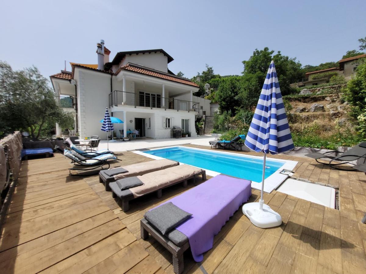 Ferienwohnung Mit Pool Kroatien Mit Meerblick Und Pool Lovran Exteriér fotografie